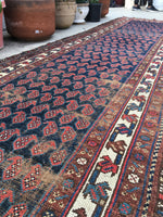 3'5 x 11'6 Antique village paisley field runner (#532) - Blue Parakeet Rugs