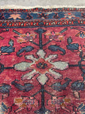 4'5 x 6'6 Antique floral berry ground Malayer rug #2114 / 5x7 Vintage Rug - Blue Parakeet Rugs