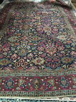 7’9 x 11’2 Antique 1920s Tabriz Rug (#1357) - Blue Parakeet Rugs