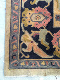 9'7 x 13' Large 1920s Spanish Rug / 10x13 rug - Blue Parakeet Rugs