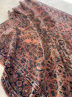 7'6 x 10'2 Antique Blush Sarouk rug #2462 - Blue Parakeet Rugs