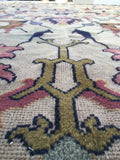 9'7 x 13' Large 1920s Spanish Rug / 10x13 rug - Blue Parakeet Rugs