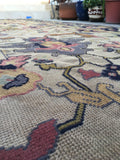 9'7 x 13' Large 1920s Spanish Rug / 10x13 rug - Blue Parakeet Rugs