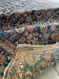5'2 x 6'9 Square-ish Antique Persian Mahal rug #2655 / 5x7 Navy blue antique rug - Blue Parakeet Rugs