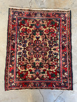 2'4 x 3' Antique Persian Scatter Rug #2782 - Blue Parakeet Rugs