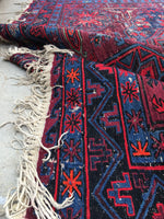 7'8 x 12'4 Antique Soumak Flat weave Rug - Blue Parakeet Rugs