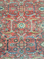 10'3 x 13'4 Antique & worn village rug (#807) - Blue Parakeet Rugs