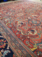 10'2 x 10'8 Square Antique Persian Mahal Rug #2791 - Blue Parakeet Rugs