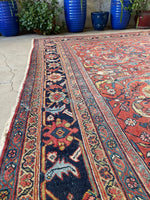 10'2 x 10'8 Square Antique Persian Mahal Rug #2791 - Blue Parakeet Rugs