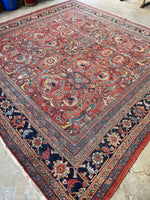 10'2 x 10'8 Square Antique Persian Mahal Rug #2791 - Blue Parakeet Rugs