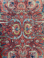 10'2 x 10'8 Square Antique Persian Mahal Rug #2791 - Blue Parakeet Rugs