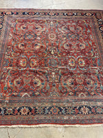 10'2 x 10'8 Square Antique Persian Mahal Rug #2791 - Blue Parakeet Rugs