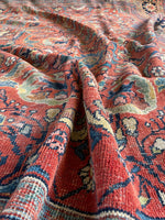 10'2 x 10'8 Square Antique Persian Mahal Rug #2791 - Blue Parakeet Rugs