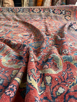 10'2 x 10'8 Square Antique Persian Mahal Rug #2791 - Blue Parakeet Rugs
