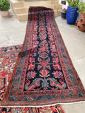 3'5 x 12'6 Antique Persian Malayer Runner #2567 - Blue Parakeet Rugs