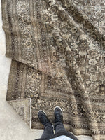 8’8 x 11’6 Antique muted village rug #1965ML / 9x12 Vintage rug - Blue Parakeet Rugs