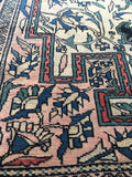 3'2 x 4'11 Antique 1920s rug (#896ML) - Blue Parakeet Rugs