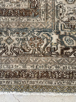 8’8 x 11’6 Antique muted village rug #1965ML / 9x12 Vintage rug - Blue Parakeet Rugs