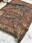 4'1 x 6'2 Antique Malayer Rug - Blue Parakeet Rugs