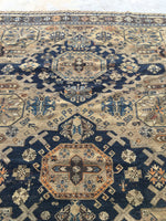8’5 x10’5 Soumak Flatweave Rug / Large Caucasian rug - Blue Parakeet Rugs