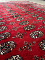 6'2 x 9'4 Vintage Afghani Bokhara Rug #2794