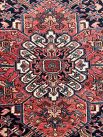 11 x 14 Vintage Persian Heriz rug #2569 - Blue Parakeet Rugs
