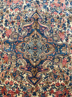 8'7 x 11'7 Mint Condition Antique Persian Kerman rug #2659-A - Blue Parakeet Rugs