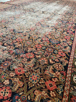 6'10 x 12'8 Antique Worn Persian Gallery size rug #2795 - Blue Parakeet Rugs