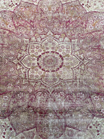 10’3 x 11’6 Antique floral design Kerman Lavar rug #1970ML / 10x12 Vintage rug - Blue Parakeet Rugs
