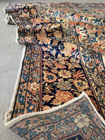 8'7 x 11'7 Mint Condition Antique Persian Kerman rug #2659-A - Blue Parakeet Rugs