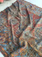 6'9 x 11'3 Antique Soumak / Soumak Flatweave Rug / Large Caucasian Rug - Blue Parakeet Rugs