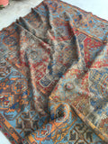 6'9 x 11'3 Antique Soumak / Soumak Flatweave Rug / Large Caucasian Rug - Blue Parakeet Rugs