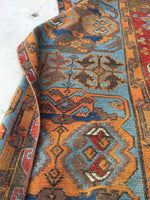 6'9 x 11'3 Antique Soumak / Soumak Flatweave Rug / Large Caucasian Rug - Blue Parakeet Rugs