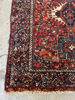 4'8 x 6'3 Antique Heriz Rug #2796ML - Blue Parakeet Rugs
