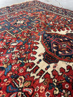 4'8 x 6'3 Antique Heriz Rug #2796ML - Blue Parakeet Rugs
