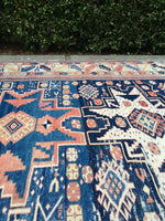 6'3 x 8'1 antique Caucasian rug (#898ML) - Blue Parakeet Rugs