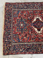 4'8 x 6'3 Antique Heriz Rug #2796ML - Blue Parakeet Rugs