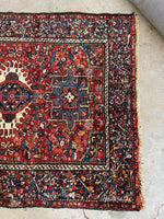 4'8 x 6'3 Antique Heriz Rug #2796ML - Blue Parakeet Rugs