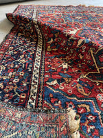 4'8 x 6'3 Antique Heriz Rug #2796ML - Blue Parakeet Rugs