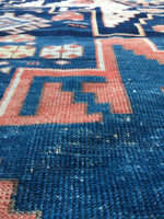 6'3 x 8'1 antique Caucasian rug (#898ML) - Blue Parakeet Rugs