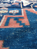6'3 x 8'1 antique Caucasian rug (#898ML) - Blue Parakeet Rugs