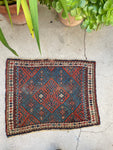 2'3 x 2'8 Antique Saddlebag rug #2117 / 2x3 Vintage Rug - Blue Parakeet Rugs