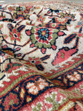 8'4 x 10'4 Antique Persian Ivory Mahal rug #2651 / 8x10 Vintage rug - Blue Parakeet Rugs