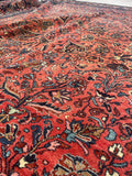 9'1 x 11'8 Antique Persian Lilihan rug #2419 - Blue Parakeet Rugs