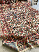 8'4 x 10'4 Antique Persian Ivory Mahal rug #2651 / 8x10 Vintage rug - Blue Parakeet Rugs