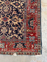 8'6 x 11'4 Antique Tribal Heriz Masterpiece rug #2119 / 9x12 Vintage Rug - Blue Parakeet Rugs