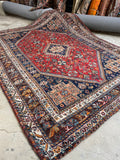 7'4 x 10' Antique Persian Afshar Rug #2798 - Blue Parakeet Rugs