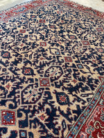 8'6 x 11'4 Antique Tribal Heriz Masterpiece rug #2119 / 9x12 Vintage Rug - Blue Parakeet Rugs