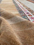 3'3 x 10'10 Antique Camel Hair Persian runner #2571 - Blue Parakeet Rugs