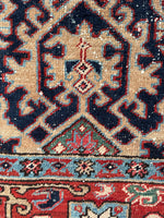 8'6 x 11'4 Antique Tribal Heriz Masterpiece rug #2119 / 9x12 Vintage Rug - Blue Parakeet Rugs